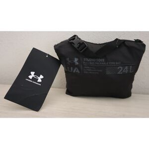 Under Armour 1381908-001 OSFM Black/Metallic Gun Metal Studio Packable Tote Bag